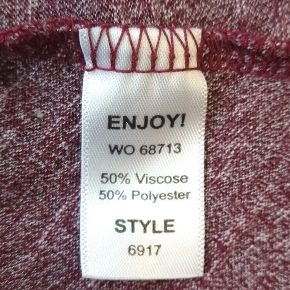 Michael Stars Burgundy Asymmetrical Cowl Neck Poncho Drape Front Slouchy - Picture 7 of 7